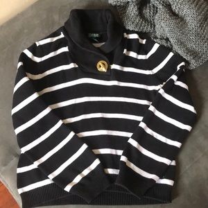 Ralph Lauren Black & White Nautical Sweater